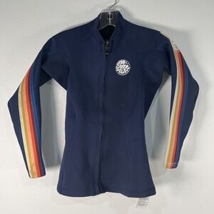 Rip Curl Women's MOONTIDE Zip Thru Long Sleeve Rash Guard Size XS / S?